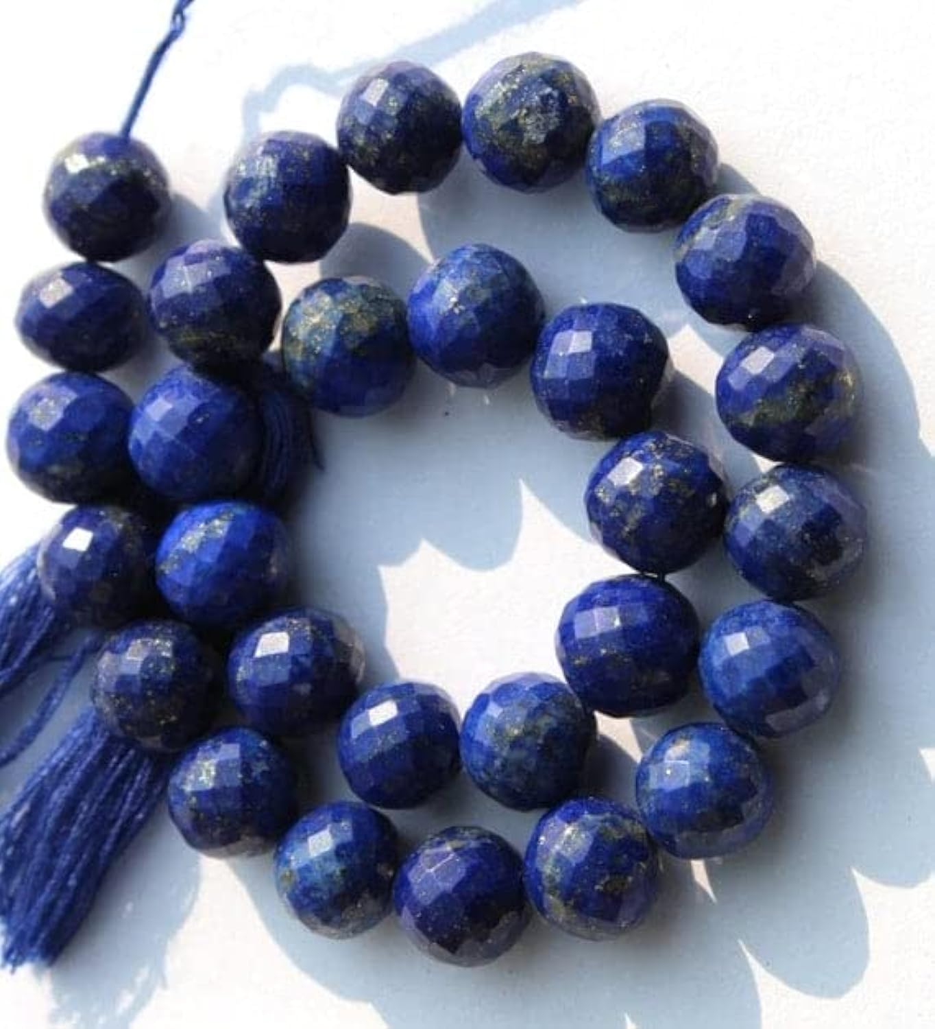 Perles lapis lazuli 8mm pour créer vos propres bracelets de lithothérapie à la maison