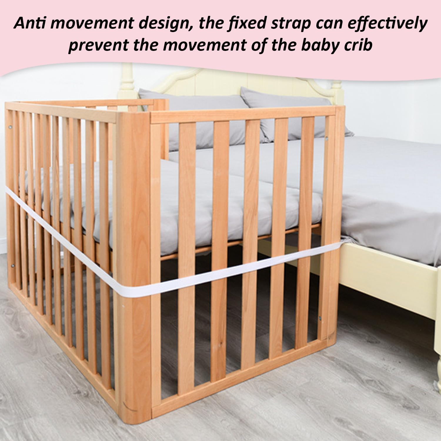 1 Piece Crib Fixing Strap and 1 Piece Mattress Organizer, Anti-Moving Strap, Adjustable Strap, Bedding Accessories - Image 4