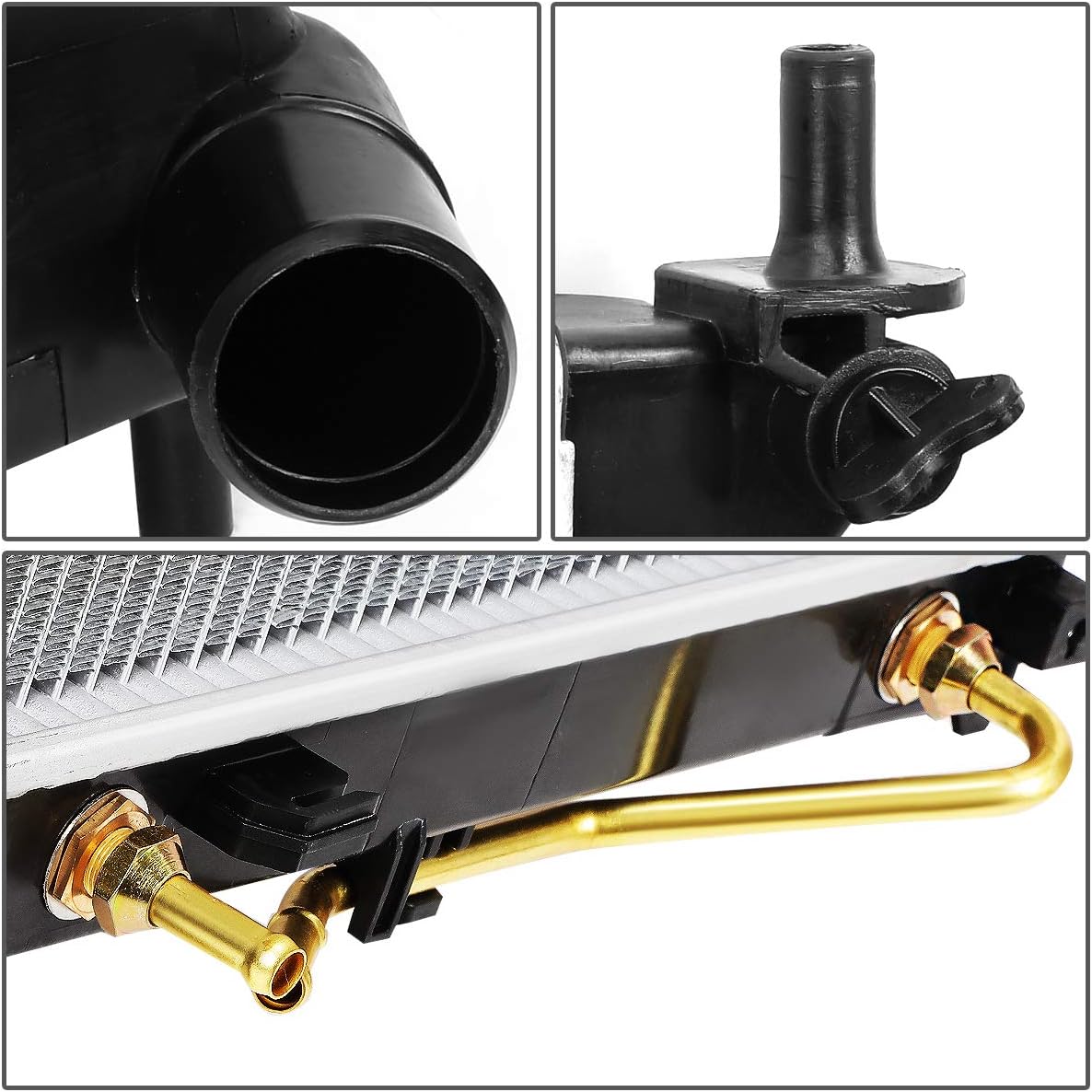 DNA Motoring OEM-RA-13202 13202 Factory Style Aluminum Core Cooling Radiator Compatible With 11-13 Elantra/2013 Elantra Coupe AT/MT