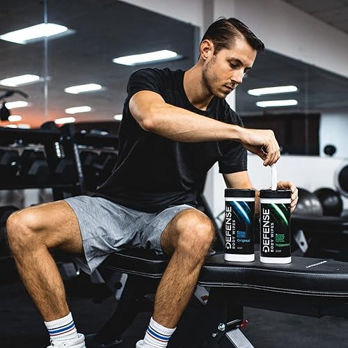 Miniatura 7 de Defense Soap Toallitas corporales de menta natural, paquete de 2 unidades con aceite de árbol de té, para lucha, combate, campamento, gimnasio,