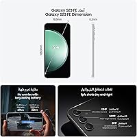 Vista 8 de SAMSUNG Galaxy S23 FE 5G S711B-DS Dual SIM 128GB 8GB RAM, GSM Teléfono celular móvil desbloqueado de fábrica Modelo global - Crema