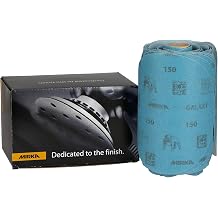 Mirka Galaxy Sandpaper 6 inch - Grit 150, 100 Discs/Linkroll - Self Adhesive PSA - Premium Abrasive for Epoxy Resin, Wood, Metal - Non-Clogging, Self-Sharpening Technology - Ideal for Power Sanders