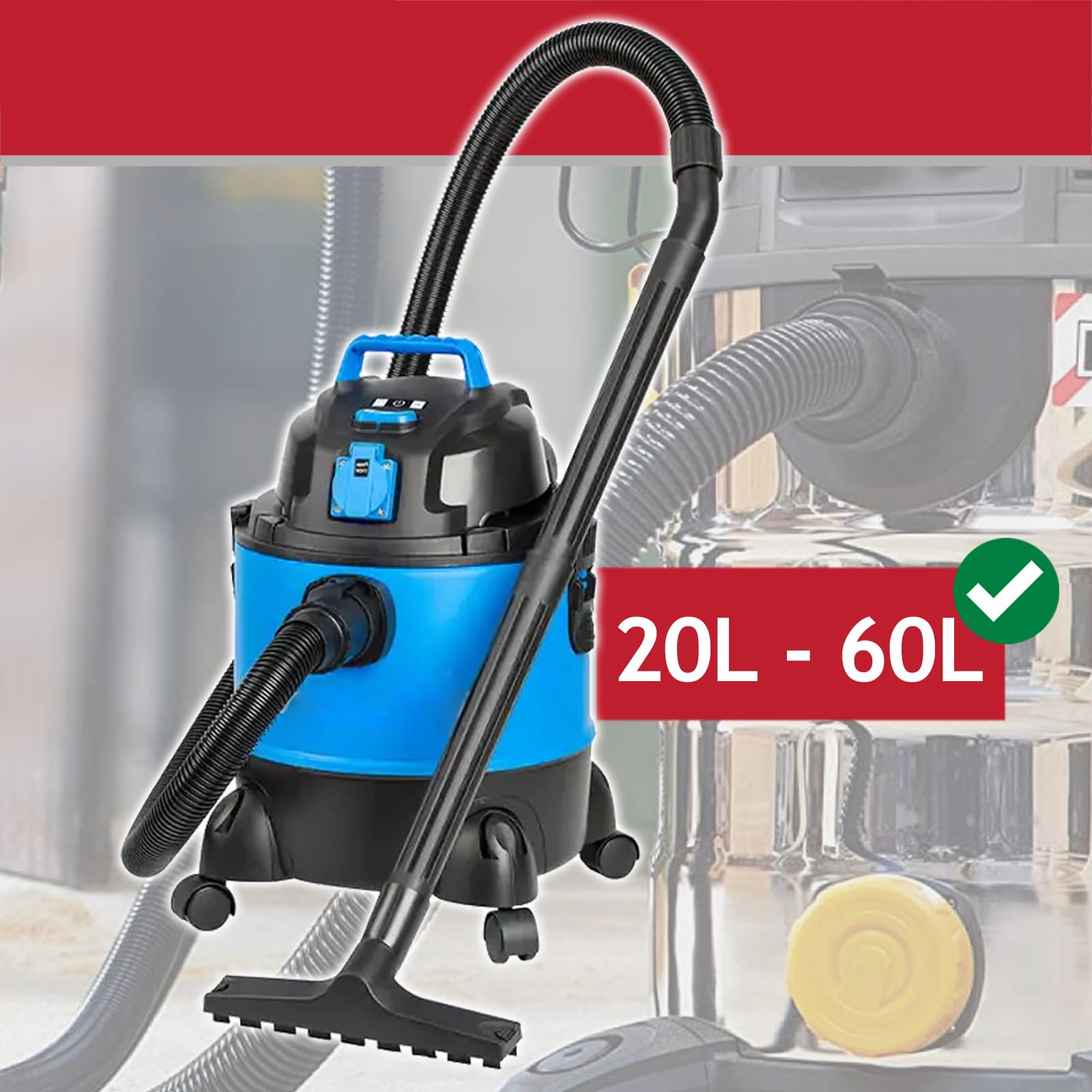 SPARES2GO Filtre à cartouche HEPA Wet & Dry compatible avec les aspirateurs Vacmaster (modèles de 20 litres à 60 litres)