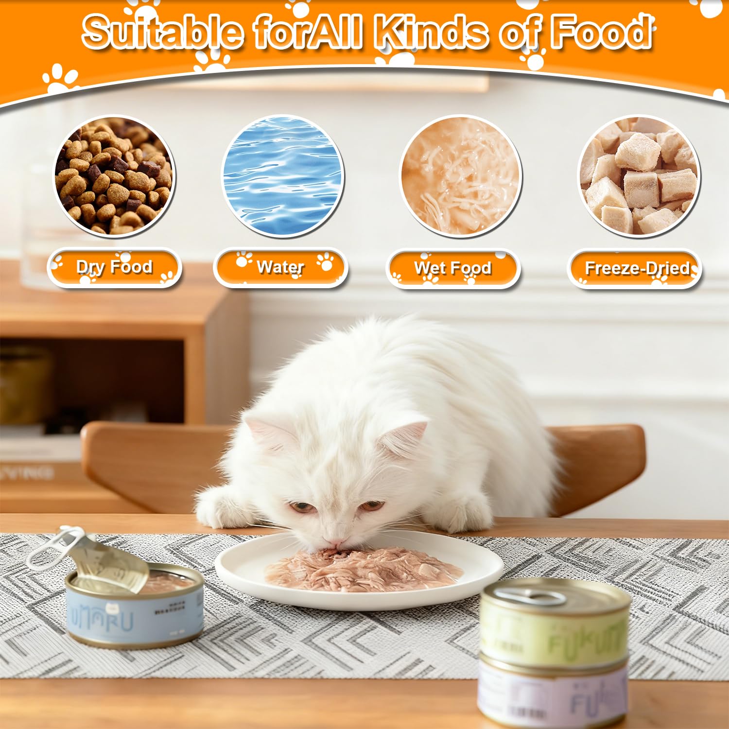 6 pezzi Ciotole per Gatti in Ceramica, Con Base in Gomma Antiscivolo, Ciotola Piatta Gatti per Alleviare L'affaticamento Dei Baffi, per Piccoli Animali - Ideali per Gli Amanti Dei Felini