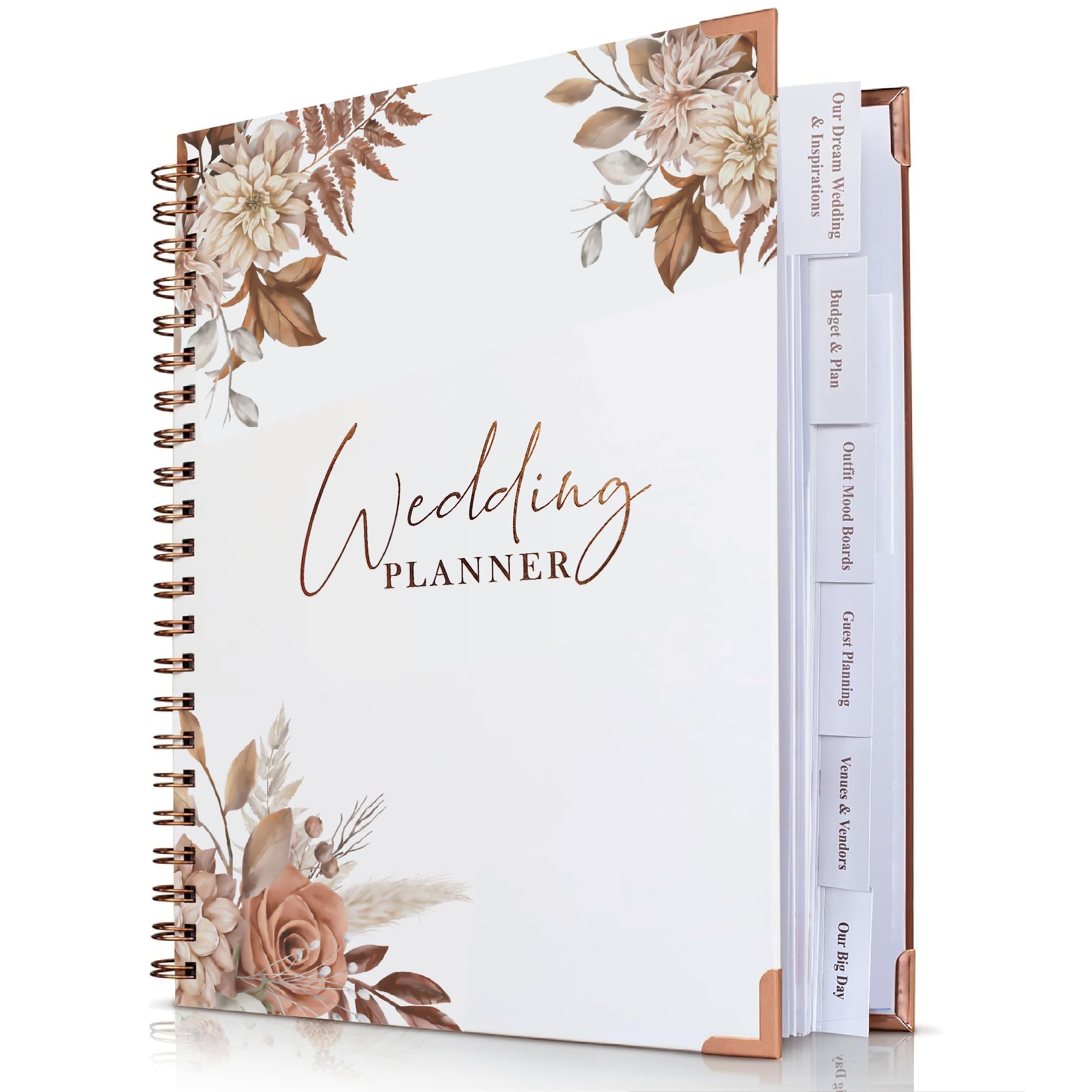 WeddingGiftsWedding Wedding Planner for Bride,Wedding Planning Book and Organizer,Wedding Binder Book with Pockets,Perfect Engagement Gifts for Newly Enaged Couples (Autumn)