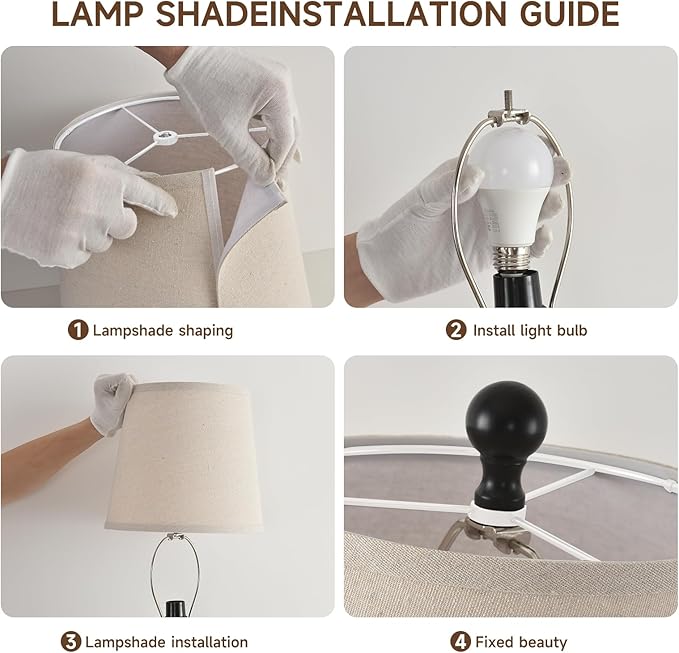 Lámpara de Mesa Terpsichore Moderna, Negro, 26.25 Pulgadas, Set de 2 miniatura 6