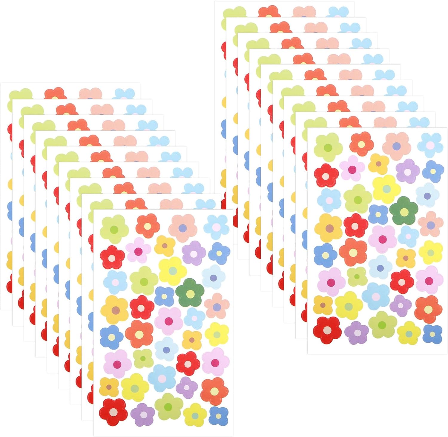 702 Pcs Small Flower Stickers, 18 Sheets Cute Flower Decorative Stickers for DIY Crafts, Scrapbooking, Mini Flowers Sticker for Water Bottle Laptop Cellphone Cas Arts Craft