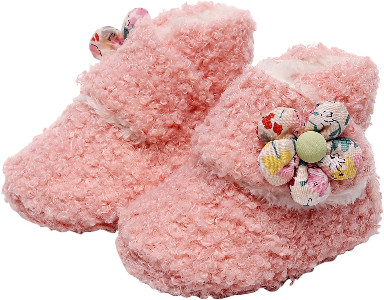 Snow Soft Girls Plush First Cotton Baby Boots Walkers Infant Shoes Boys Warm Baby Shoes Toddler Heels
