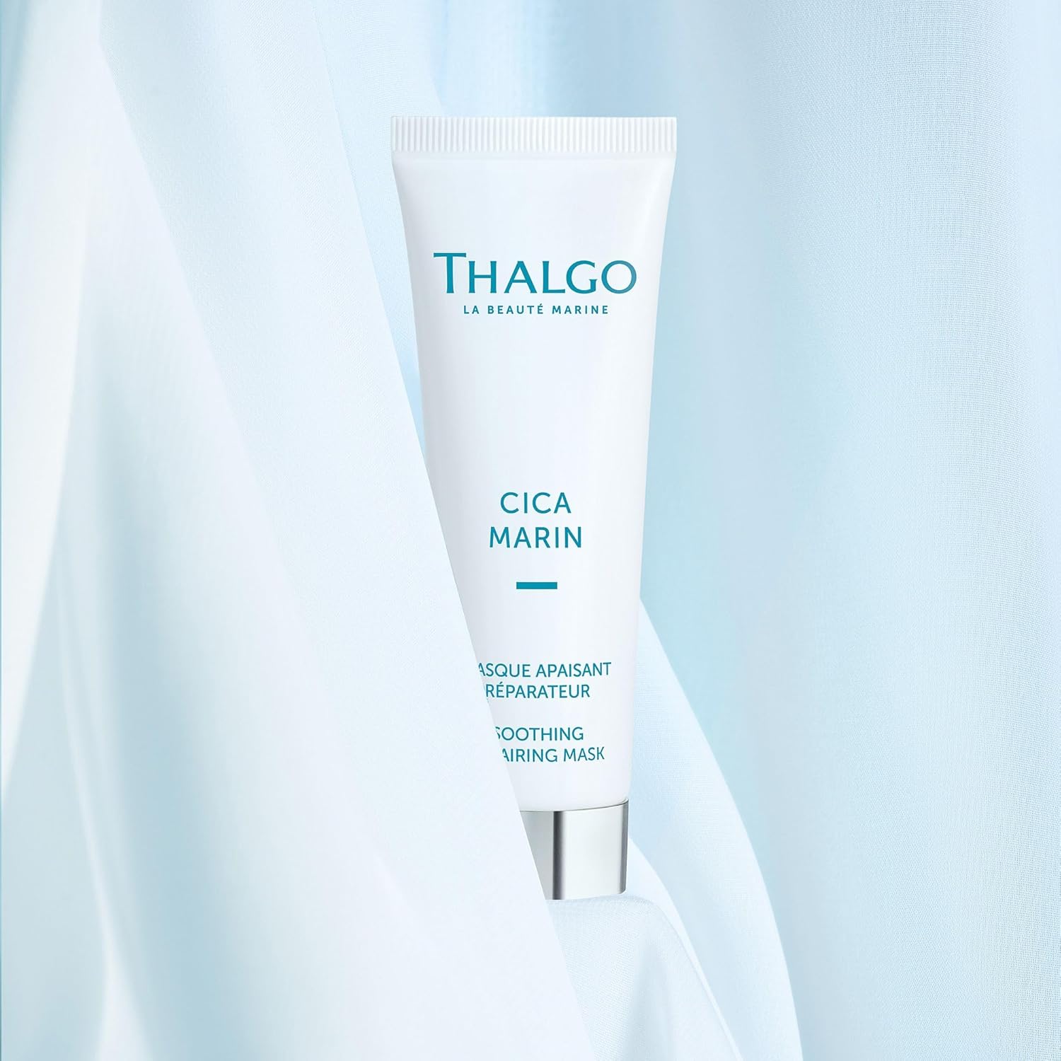 THALGO Soothing and repairing mask from the professional product line CICA Marin, instant effect like an express dressing, instant regeneration. For soft and supple skin