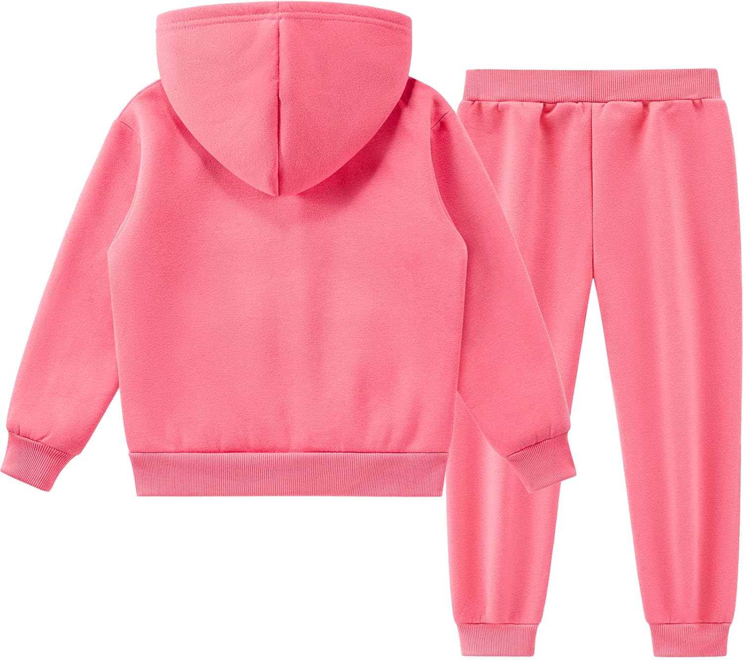 dioxoib Girls 2 Pieces Tracksuits Outfits Soft Fleece Athletic Full-zip Hoodies and Sweatpants Athletic Clothing Sets