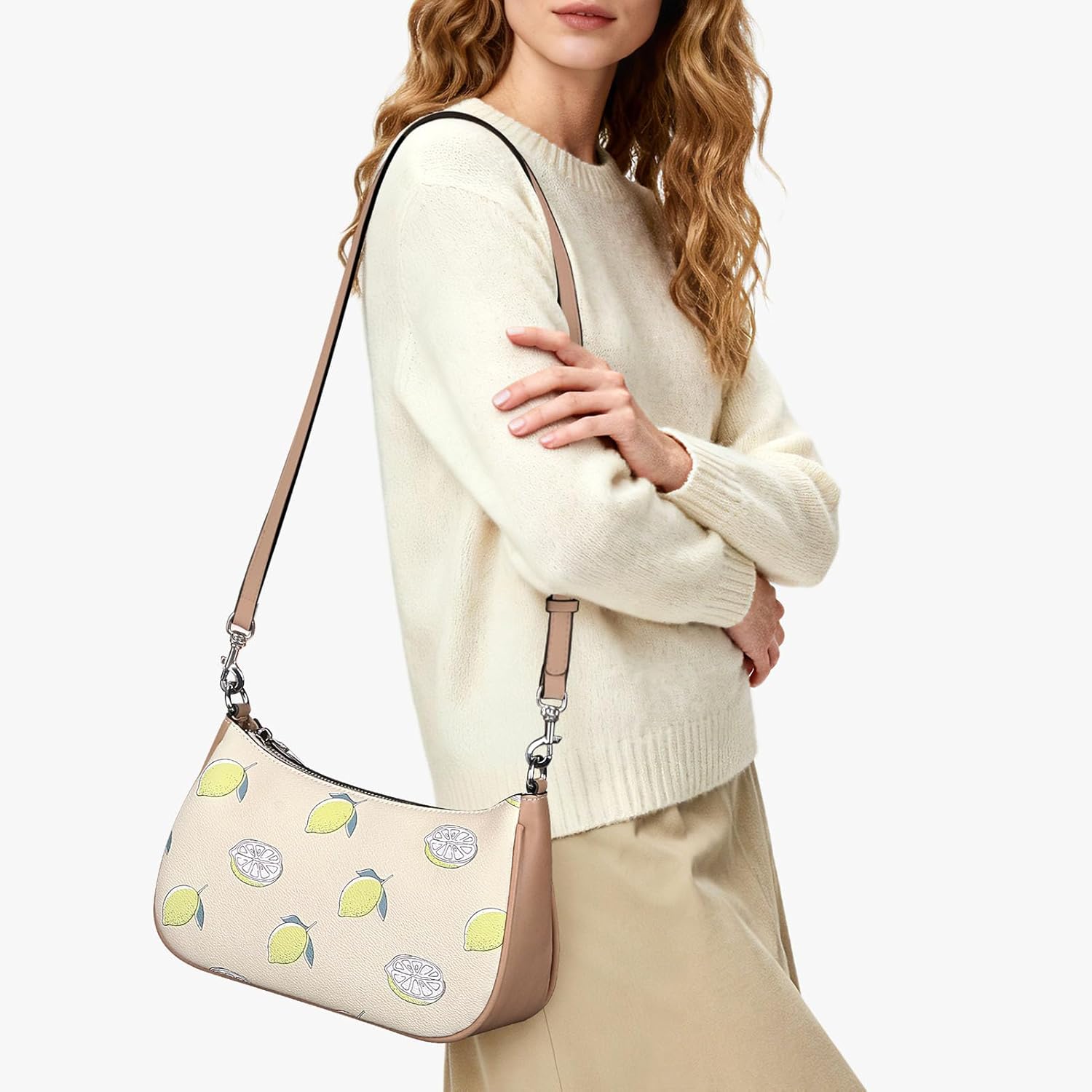 Cute Shoulder Bag for Women Strawberry Purse Small Leather Hobo Bag Y2k Fruit Handbags with 2 Removable Straps - Image 2