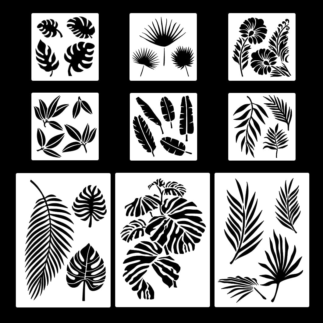 Tropical/Jungle Leaf Stencil by Clairella Cakes Amazon.co.uk Home
