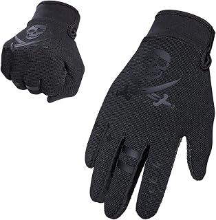 Kids Dirt Bike Gloves, Kids & Youth Power Sports Riding Gloves for Motorcycle, BMX, Mountain Bike, ATV, Full Finger Children Skull Gloves for Cycling Camping Fishing