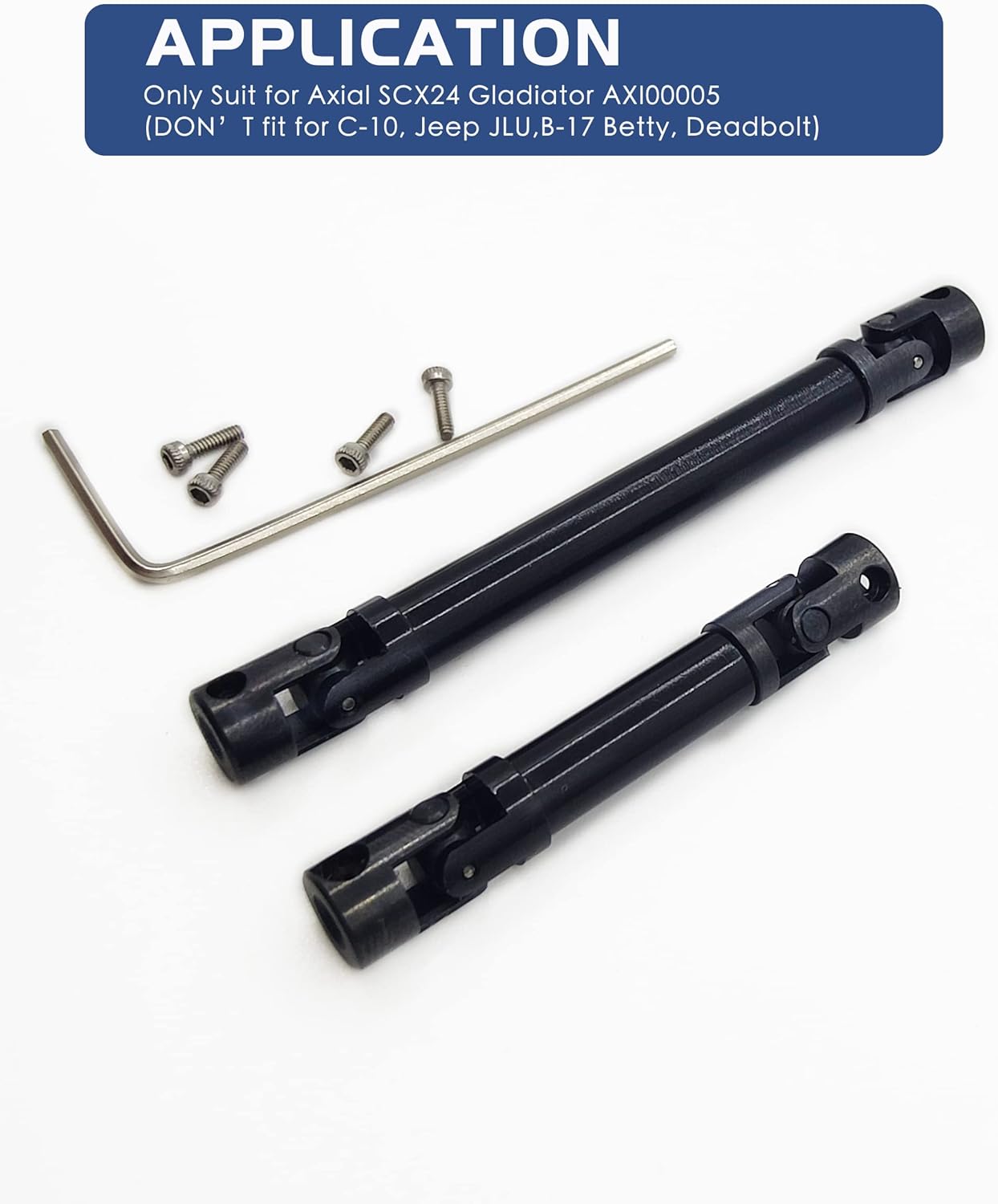 Buy HOPLEX RC Drive Shaft Steel Front Rear Center Shaft Driveshaft for SCX24 Gladiator AXI00005