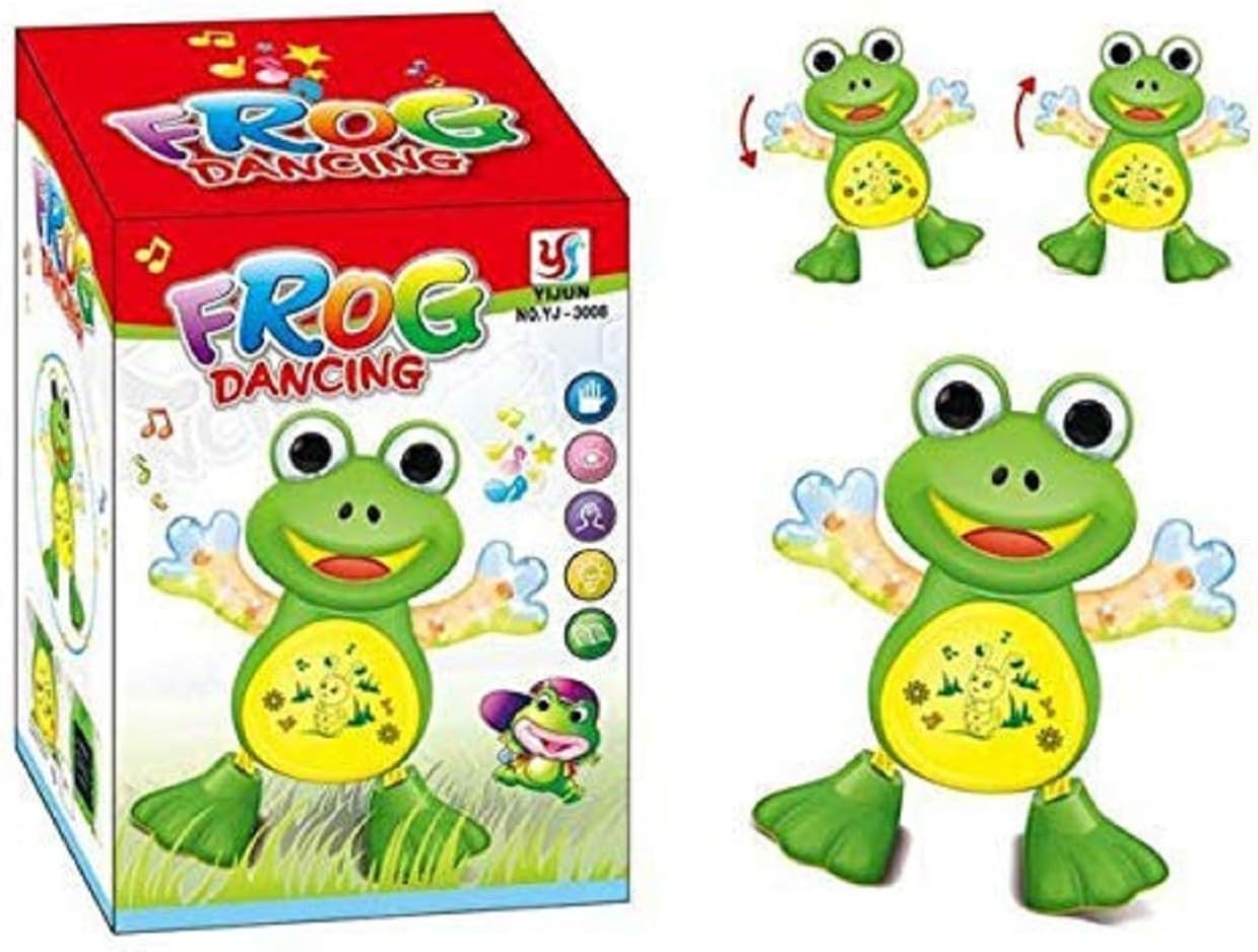 JAY ANTIQUES Dancing Frog Toy with LED Light Musical Sound for Baby
