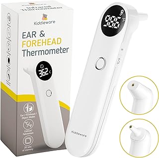 Baby Thermometer for Infants - Ear and Forehead Thermometer for Adults and Kids 20 Memory Recall - No-Touch Instant Read Thermometer for Kids - Digital Fever Temperature Thermometer for Newborn Baby