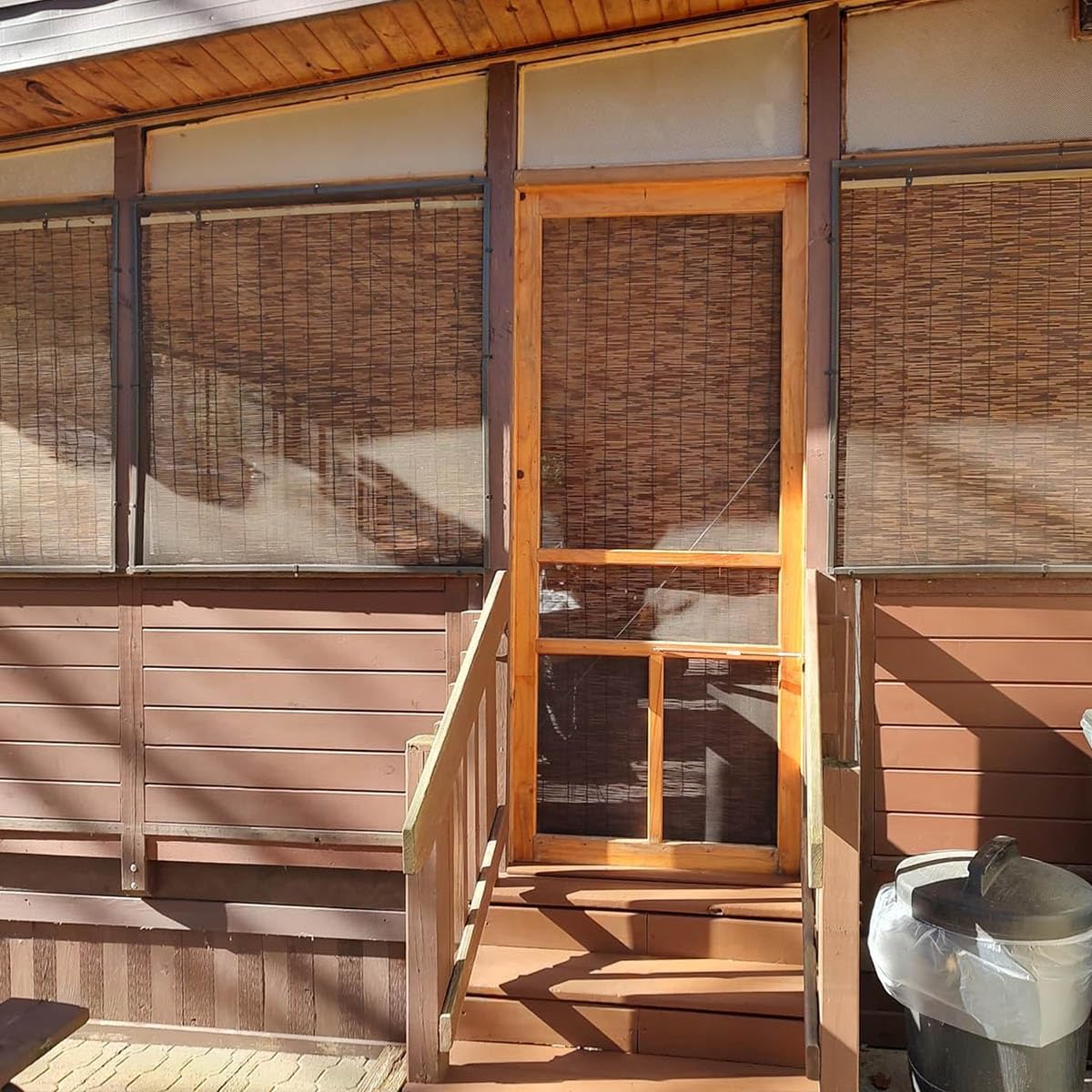 Outdoor Bambusrollo Wetterfest Sichtschutz, Sonnenschutz Bambus Rollos, 60 80 90 100 110 120 130 140 150 160cm Breite Bambus Jalousie, für Balkon Terrasse Veranda Pergola (Size : W140xH280CM)