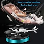 Solar Car Air Freshener,Helicopter Design Diffuser with Spinning Rotor, Solar-Powered Interior Decoration Accessories for Car,Home or Office (Blue)