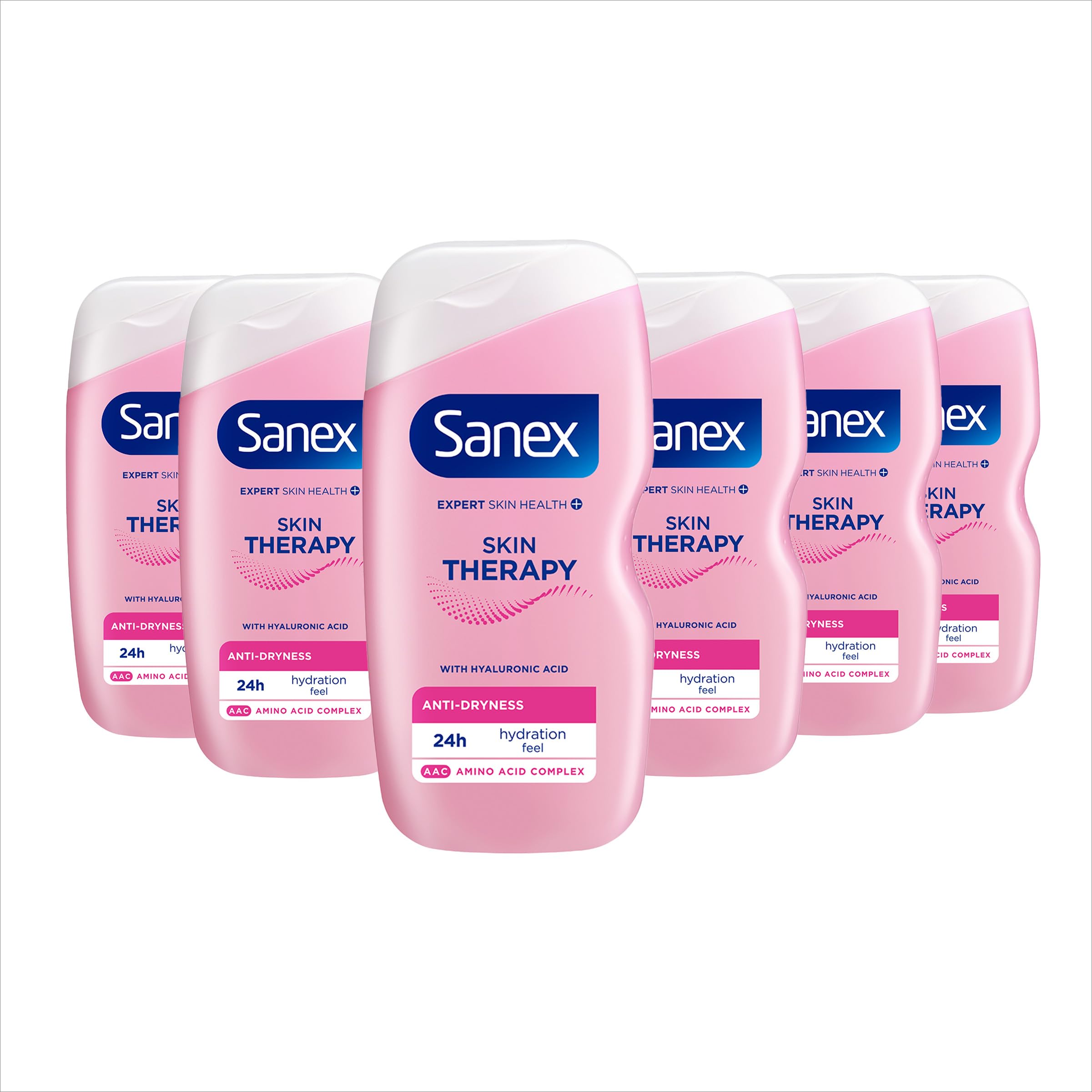 Sanex Skin Therapy Anti-Dryness Shower Cream 450ml | dry skin body wash | *relieves dryness and reduce itchiness | amino acid complex with hyaluronic acid | supports skin’s barrier | 0% sulphates***
