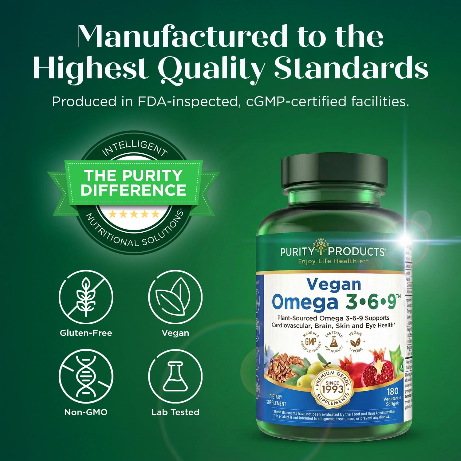 Purity Products Omega 3-6-9, "5 in 1 Vegan and Vegetarian Formula — Amazon image 8