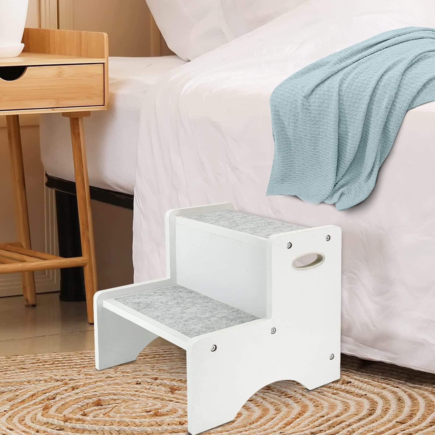 Step Stools for Kids, Non-Slip Wood Step Stool for Toddlers, Kids Step Stool, Toddler Step Stool, Child Potty Training Toilet Stool, Wood Step Stool for Bathroom Kitchen Bedroom Kid's Furniture : Baby