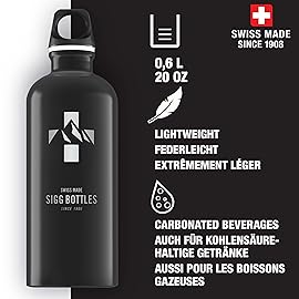 Sigg - Recycled Metal Water Bottle - Traveller - Made in Switzerland - Carbonated Drinks - BPA-Free - 20 Oz