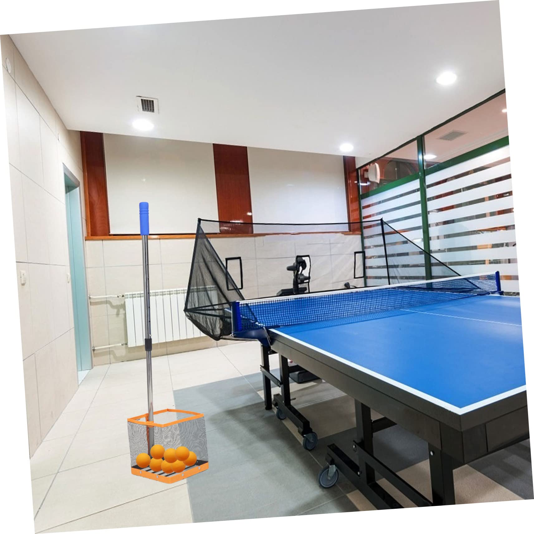 TOYANDONA Recogedor De De Tenis De Mesa - Herramienta para Recoger De -Pong Contenedor para De Tenis Recolector De De Tenis Mango Telescópico Recogedor