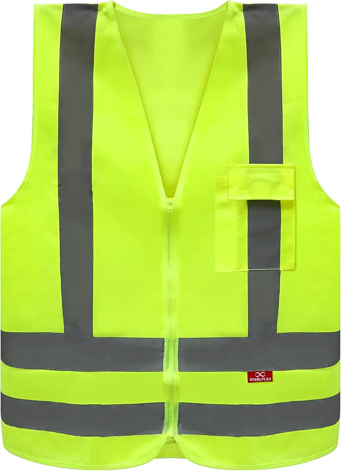 Colete Refletivo Steelflex 1 Bolso Amarelo M