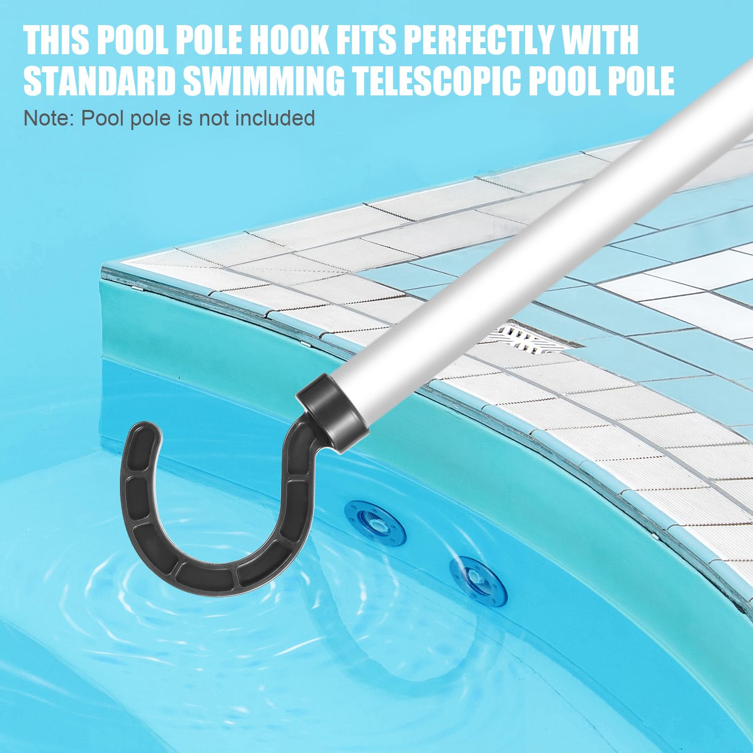 PureAura Haken Für Poolreiniger – Kompatibel Mit Allen Pool-Staubsaugern, Für Teleskopstangen