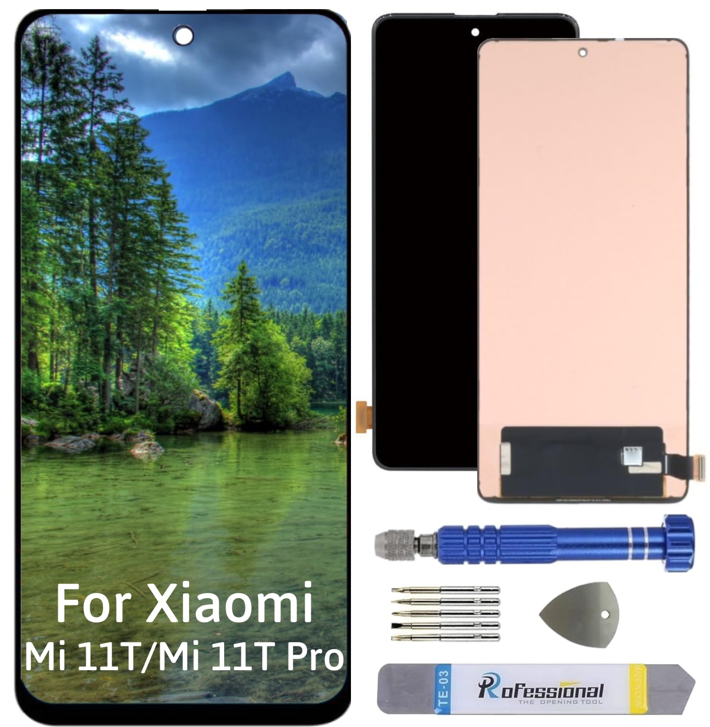 Ecran complet compatible avec Xiaomi 11T 5G 21081111RG taille 6,67 vitre tactile + ecran LCD + Kit outils - VISIODIRECT - - Téléphonie