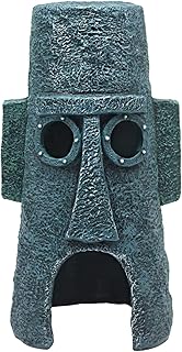 Penn-Plax Spongebob Squarepants Officially Licensed Aquarium Ornament – Squidward’s Easter Island Home – Large