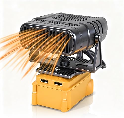 Calentador de espacio pequeño inalámbrico portátil para batería Dewalt de 20 V máximo, calefacción eficiente de 170 W, calentador de espacio de