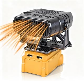 Portable Cordless Small Space Heater for Dewalt 20V Max Battery, 170W Efficient Heating Small