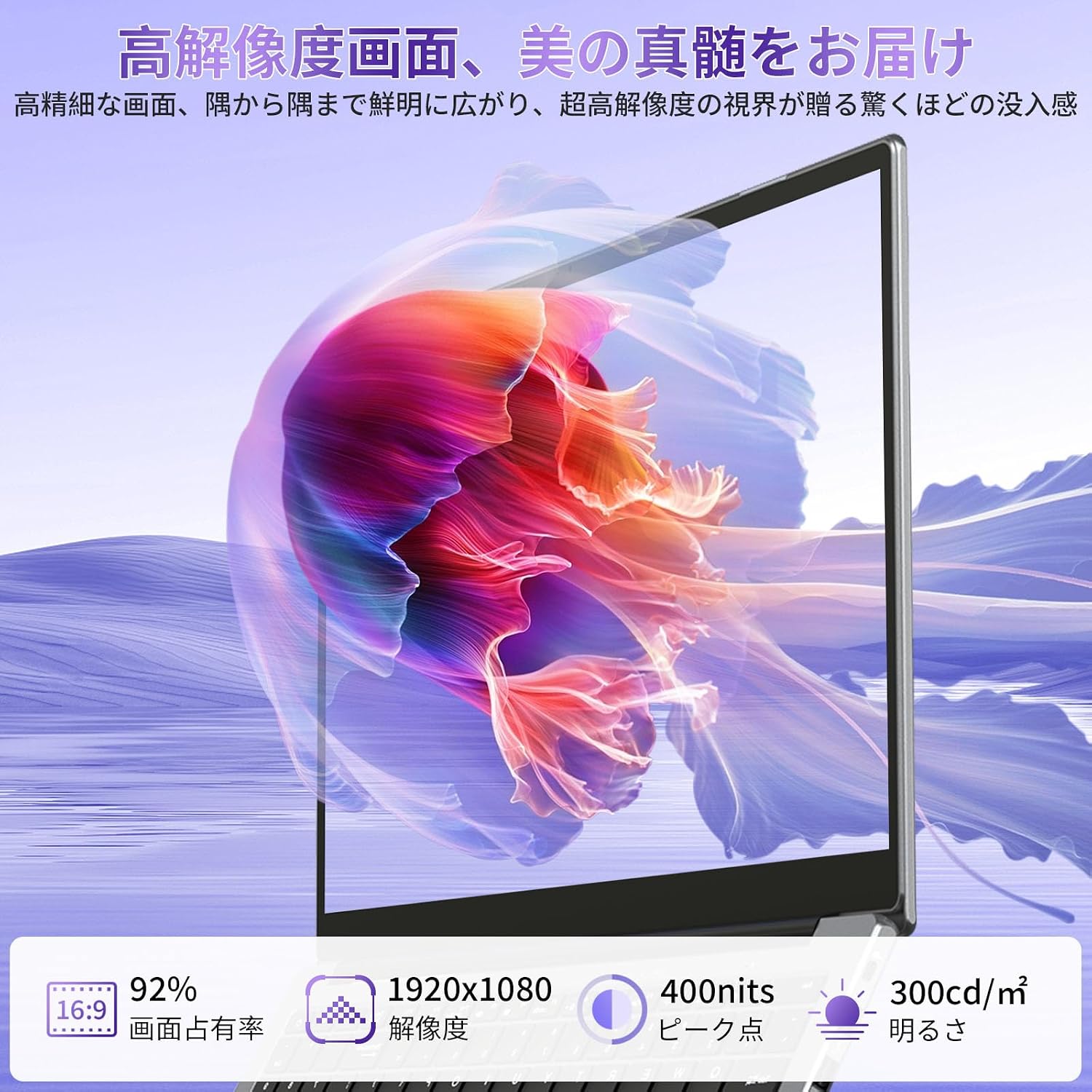 YHBIN ノートパソコン ゲーミング Core i7 1185G7 15.6インチ/4C8T 