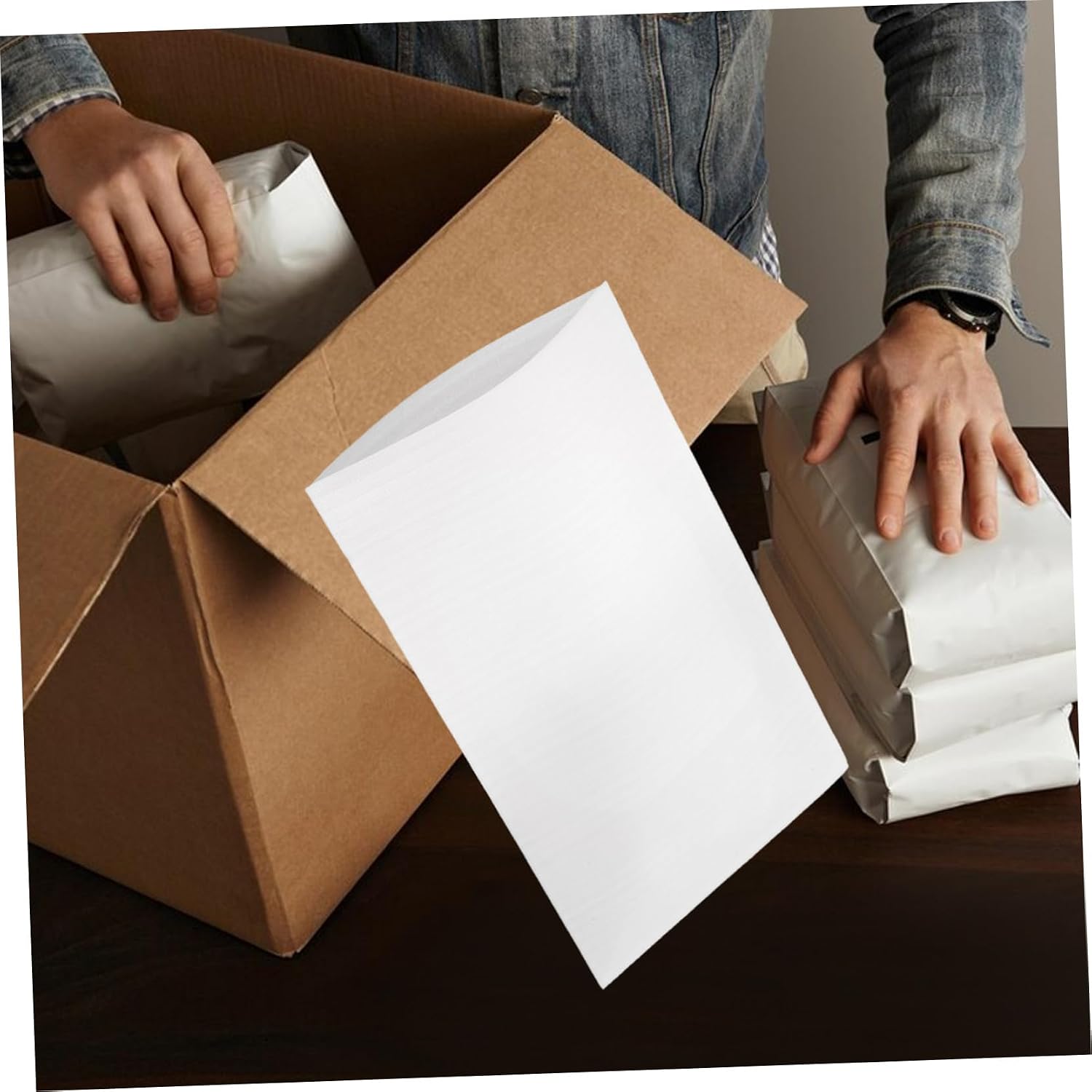 TIDTALEO 100 Pcs Foam Wrap Bags 15x25cm Cushioning Foam Pouches Protective Packaging Material for Moving, Shipping, and Storage