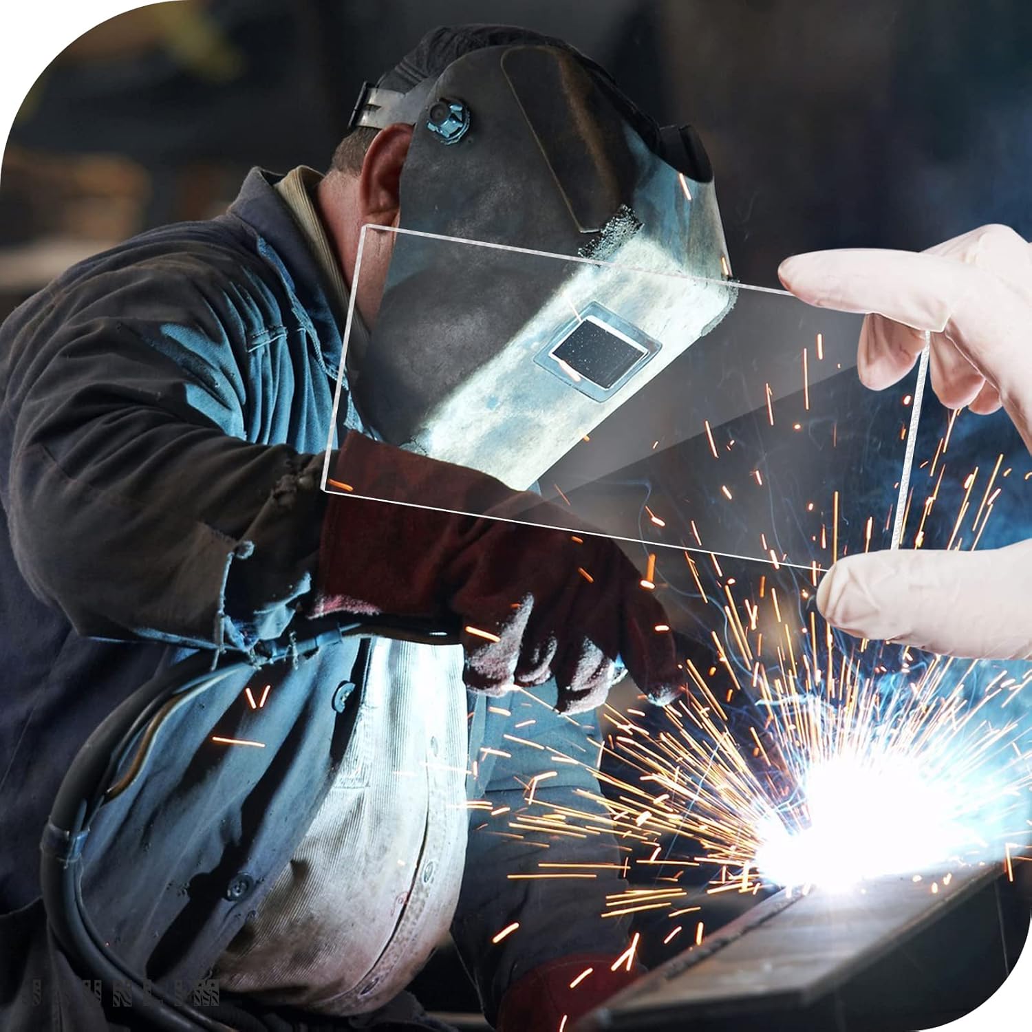 20 Pack of 2 x4.25 Welding Helmet Hood Replacement Clear Lens Cover 2x4-1/4