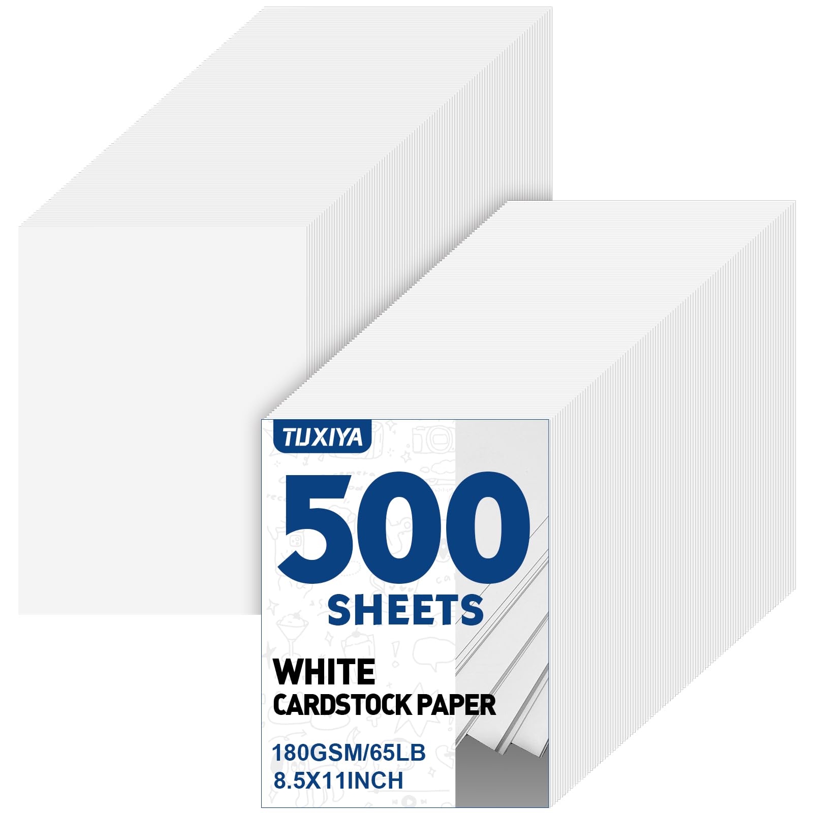 Amazon.com : TUXIYA 500 Sheets White Cardstock Paper,8.5 x 11 Inch