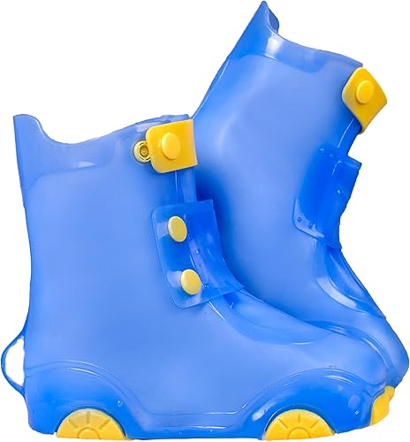 Miniatura 13 de Cubiertas para zapatos de lluvia para niños, impermeables, para niños y niñas, reutilizables Azul