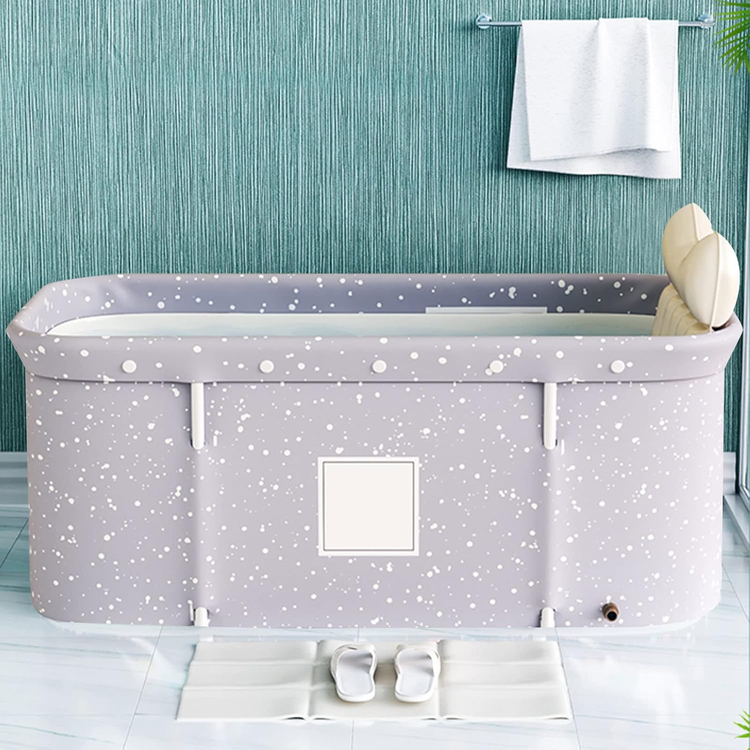 Portable Bathtub Kit, Foldable Soaking Bathing Hot Tub for Adults