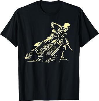 Cafe Racer Tshirt - Ghost Drift Rider - Vintage Motorcycle T-Shirt