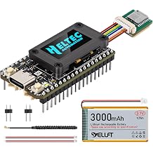 1 Set ESP32 LoRa V4 Development Board + L76K GNSS Module + 3000mAh Battery, Upgraded ESP32-S3 WiFi BLE 16MB Flash 28dBm High Power SX1262 LoRa for Meshtastic MeshCore Arduino IoT LoRaWAN