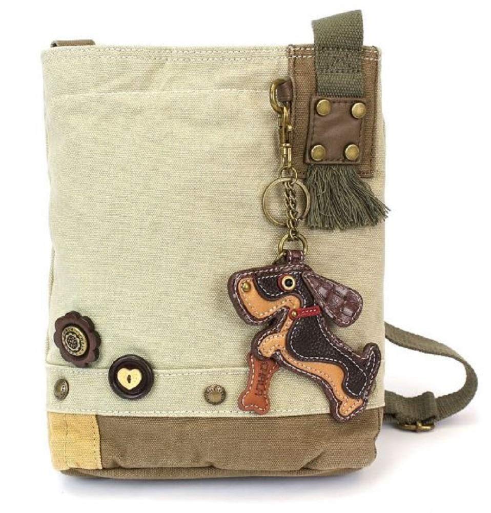 CHALA Patch Cross-Body Women Handbag, Canvas Messenger Bag Olive, Metal Charming Cross - Oliv, Medium — view 34