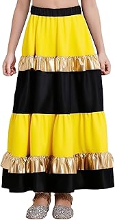 Faldas De Flamenco Español con Volantes para Niñas Falda De Danza del Vientre Falda Sevillana Salón Tango