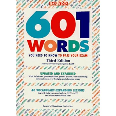 601 Words You Need to Know to Pass Your Exam