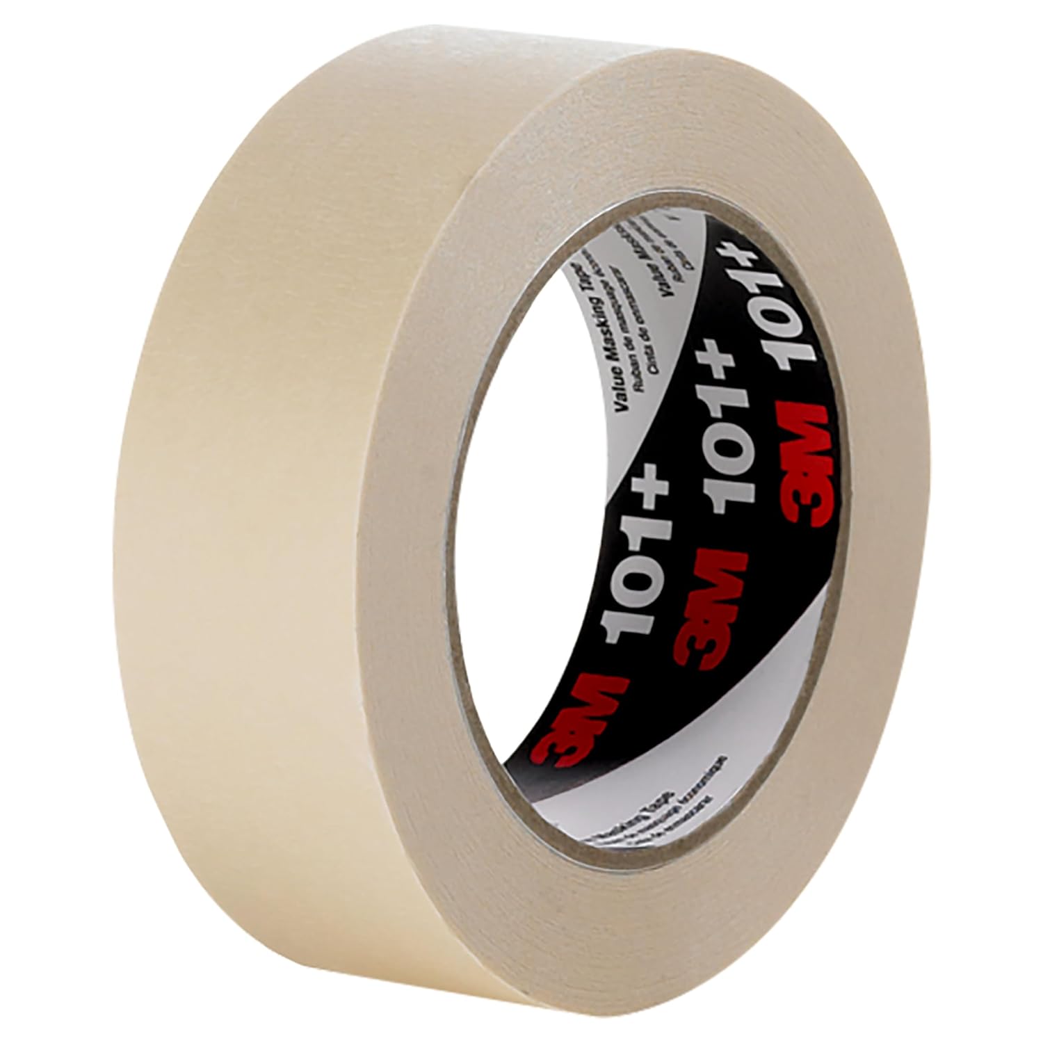 3M Value Masking Tape 101+, Tan, 36 mm x 55 m, 5.1 mil, 24 Roll/Case