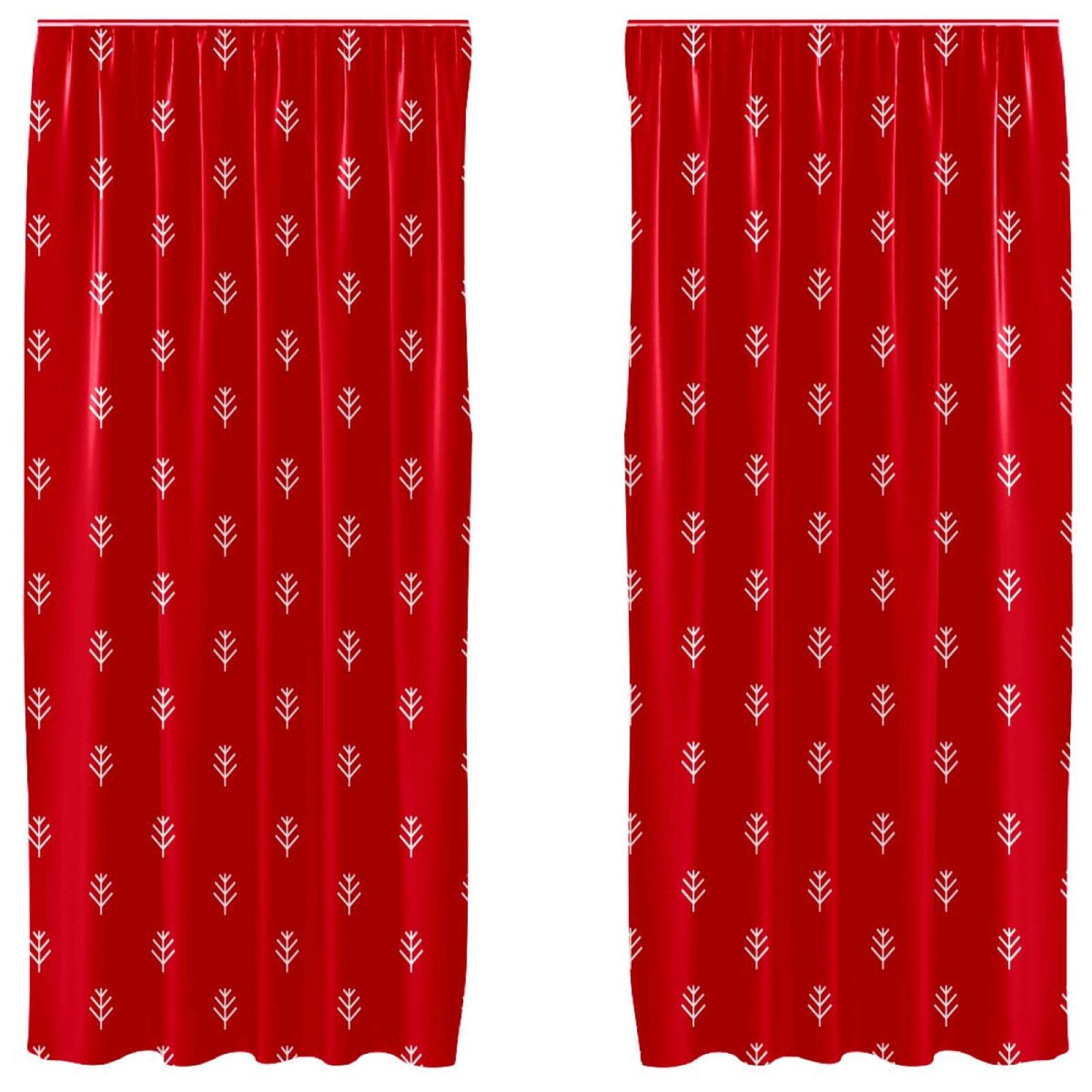 Rideaux arbre de Noël rouge 140x213cm grand rideau salon chambre à coucher