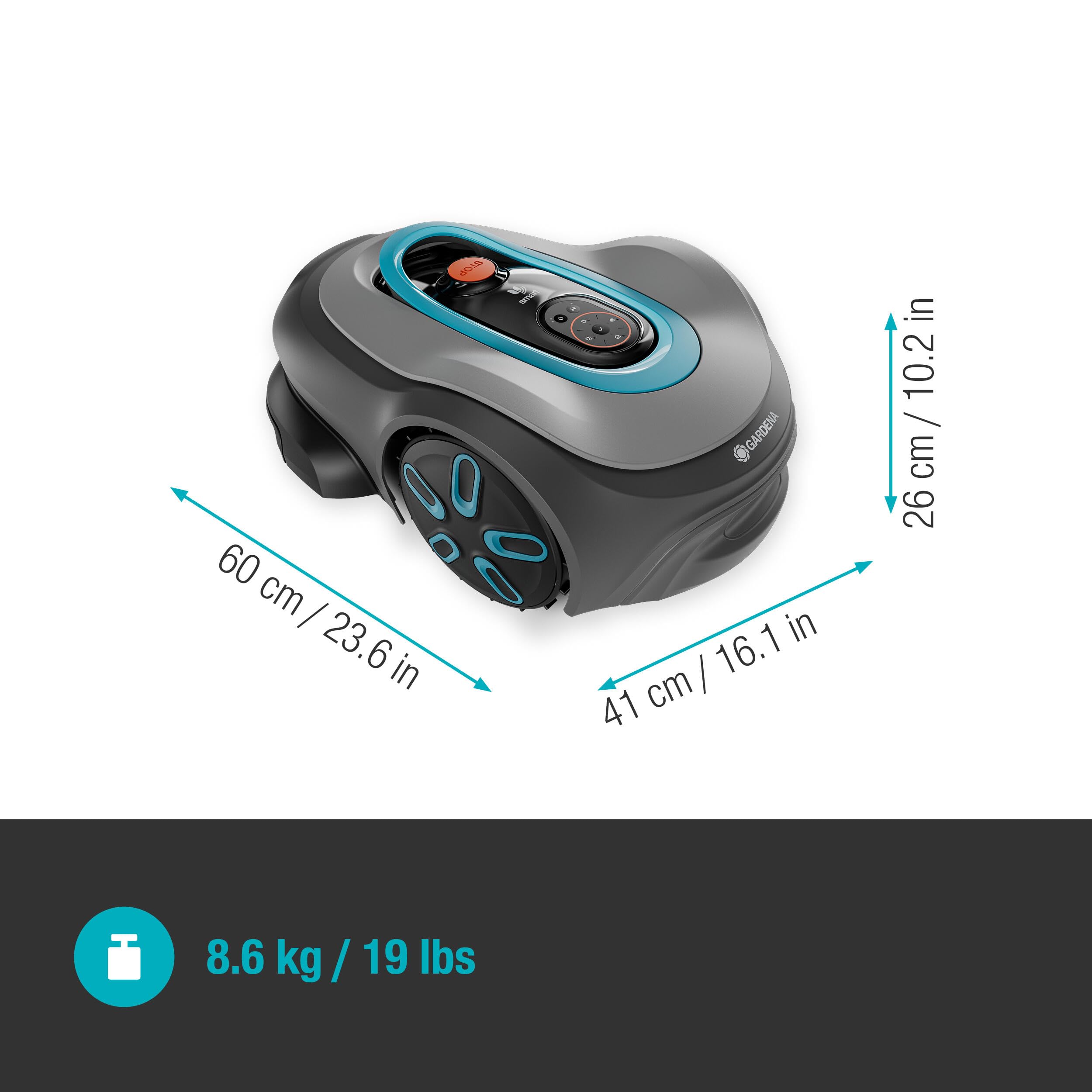 Gardena smart SILENO pro 600 m² Mähroboter, für Rasenflächen bis 600 m², LONA Intelligence, Trim-to-Edge, DuoConnect, leiser Betrieb, intelligenter Mäher mit App Steuerung (19802-20)