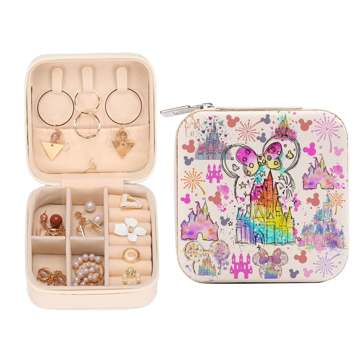 Boîte à bijoux de voyage souris pour organiser vos bagues en déplacement
