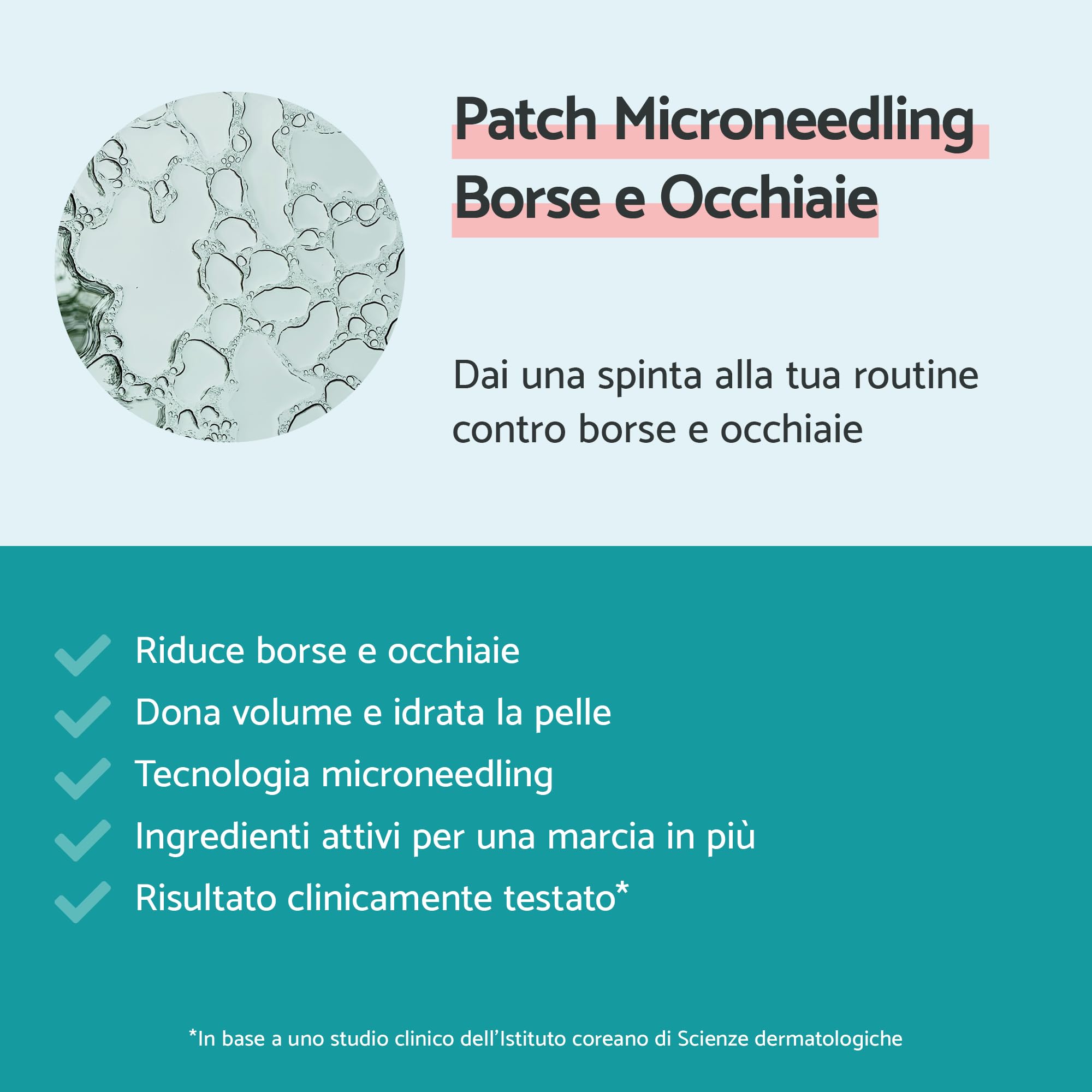 Remescar Patch Occhiaie e Borse Microneedling con Acido Ialuronico e Peptidi – Cerotti Contorno Occhi Antirughe – Idratano, Riducono Borse e Occhiaie, Donano Volume alla Pelle