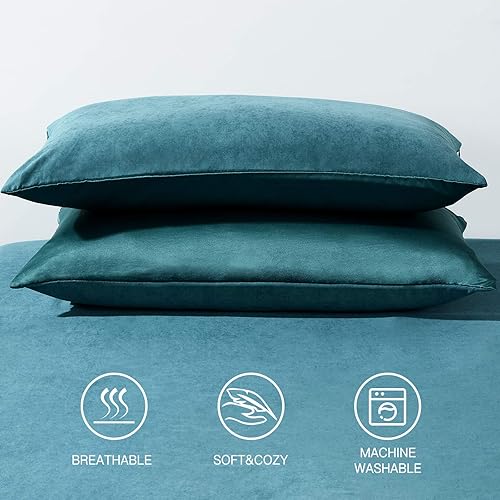 Miniatura 7 de COISINI Juego de 2 fundas de almohada de bambú, 100% microfibra cepillada, suave y acogedora, resistente a las arrugas, a la decoloración, a las